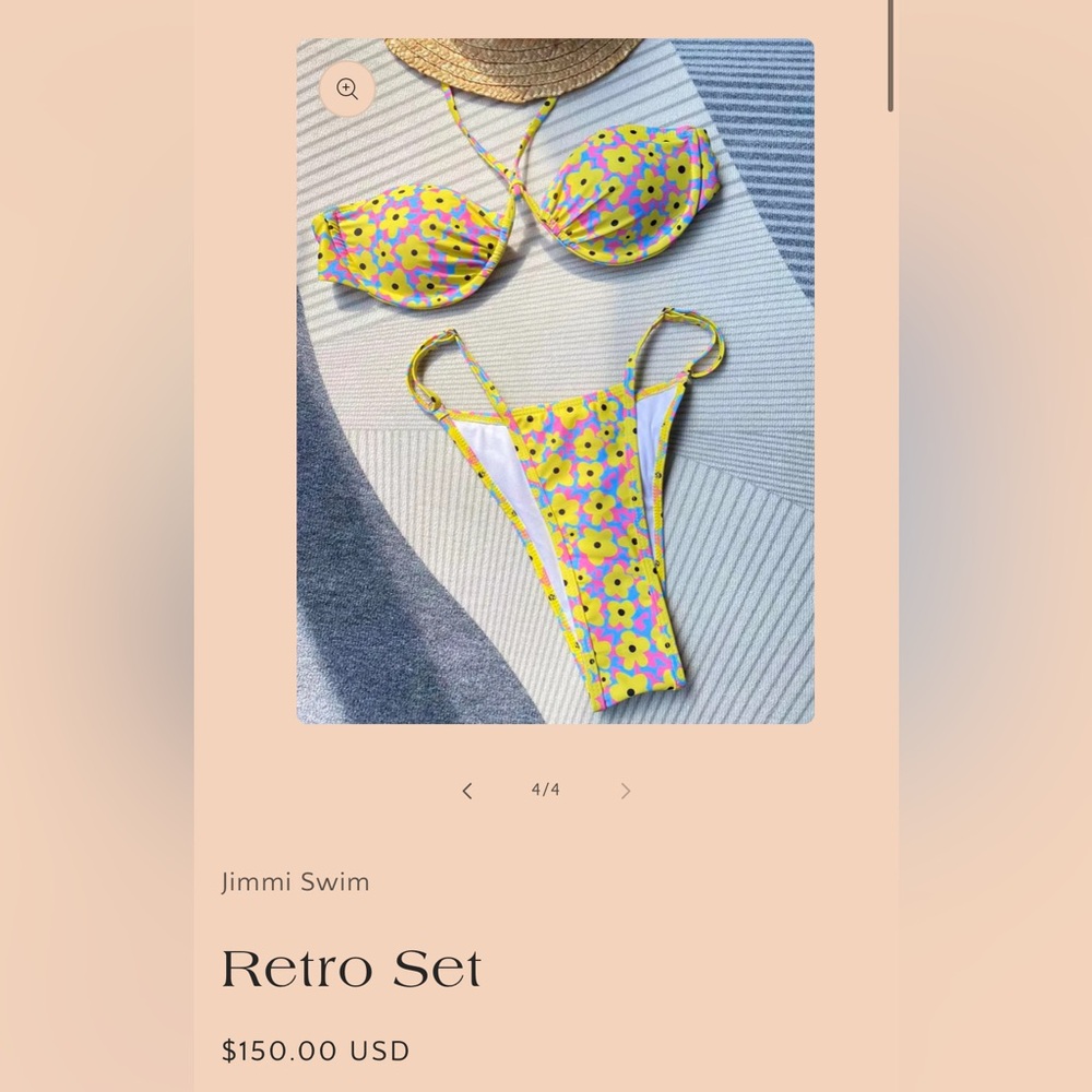 Vibrant floral bikini set
